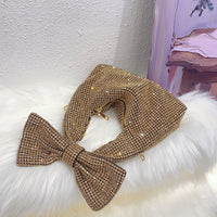 Elegant Bow Trend Shiny Rhinestone Bag Tote Shoulder Bag - Modestly Vogue 