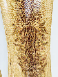 Snakeskin Leather Jacket & Flared Pants | Bold Co-Ord Set - Modestly Vogue 