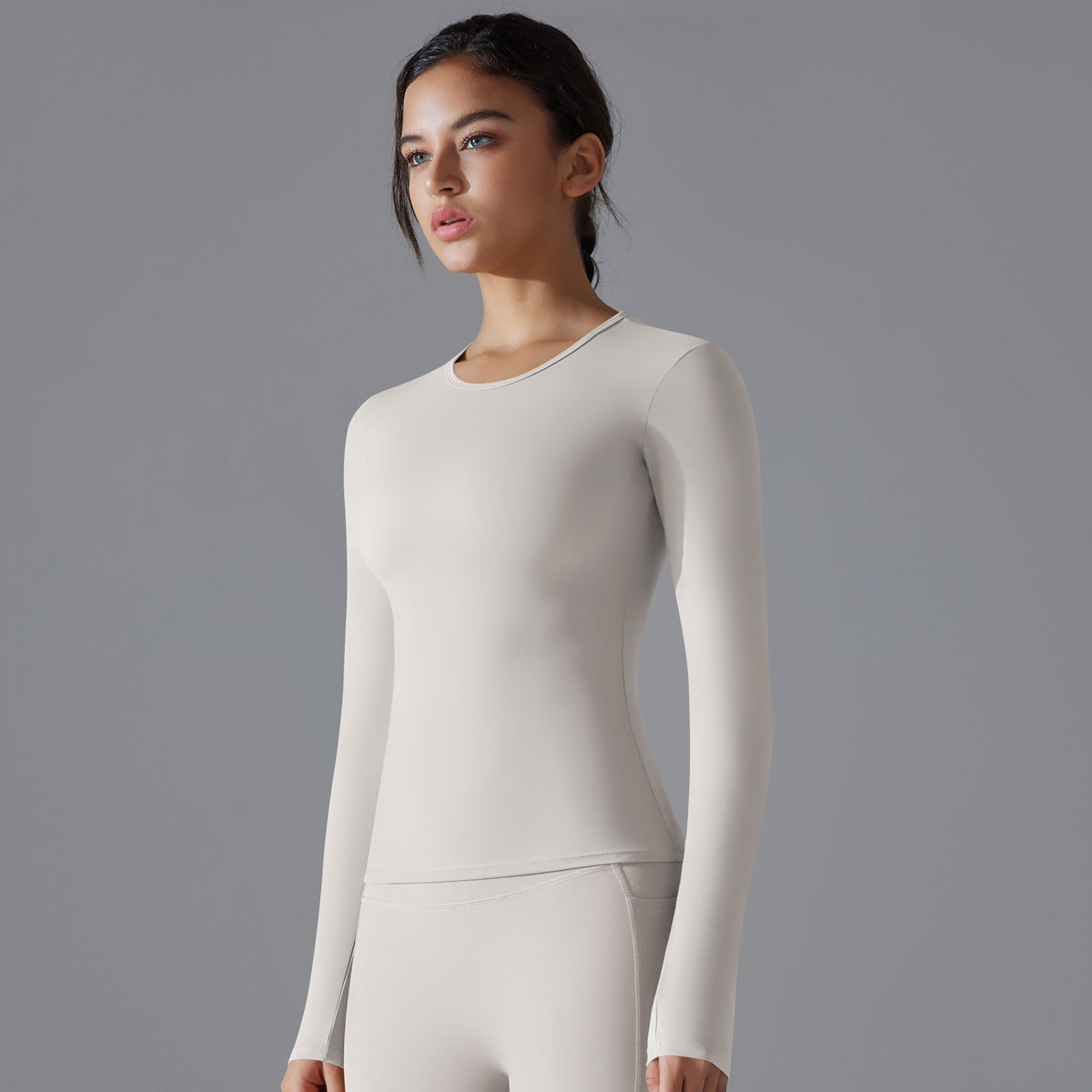 Trendy Yoga Push-Up Long Sleeve Slim Fit Sports Top for Women