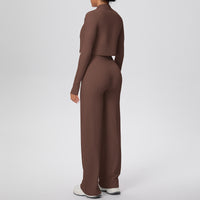 Women’s 3-Piece Sports Set | Zip Jacket, Halter Top & Pants