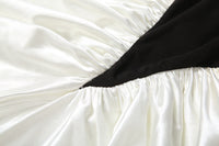 Elegant Off The Shoulder Ruched Waist Formal Holiday Dress - Modestly Vogue 