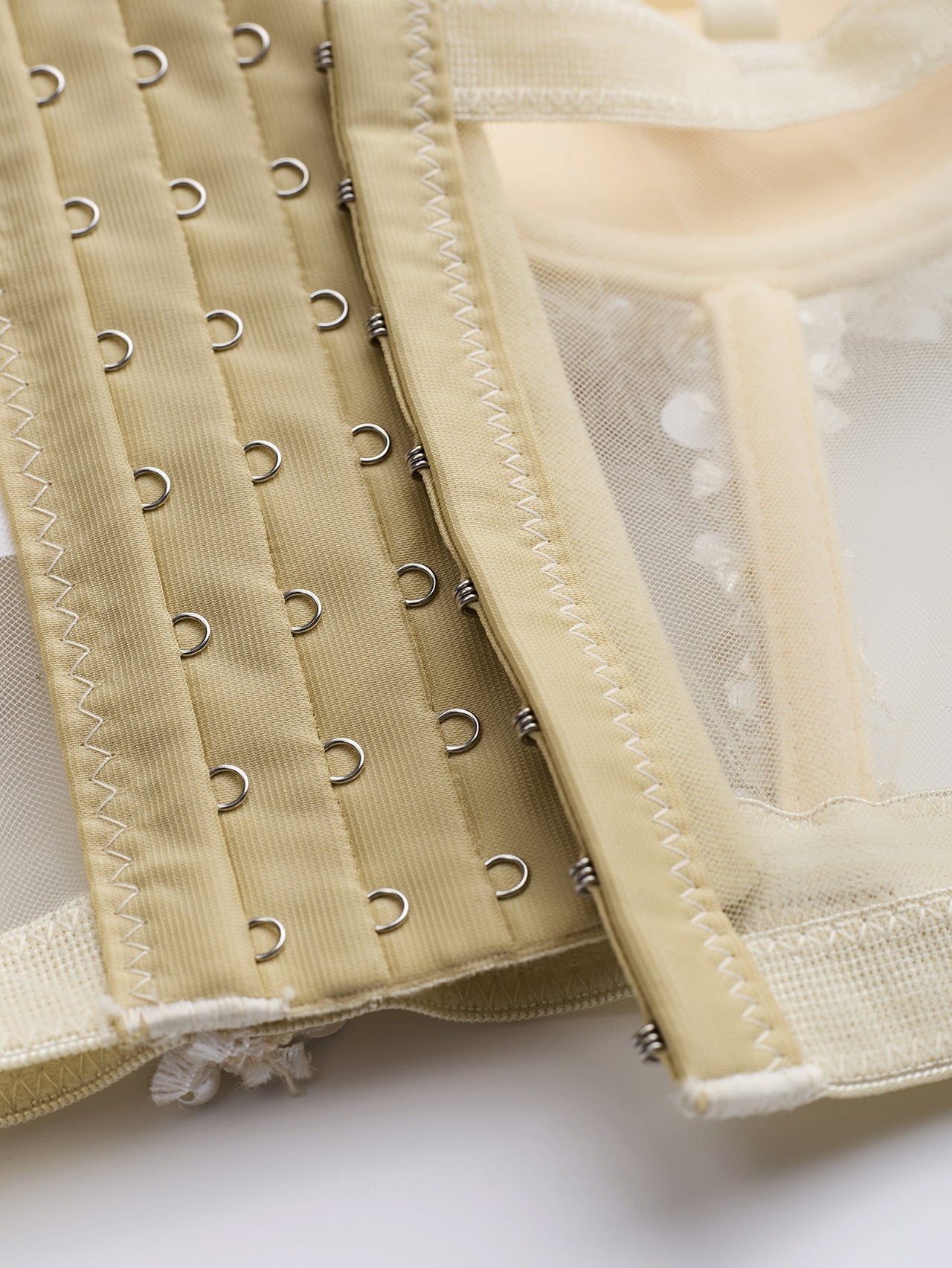 Sling Mesh Bra Outer Wear Body Shaping Boning Corset Sling Crystal Tube Top - Modestly Vogue 