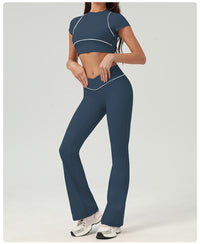 High-Waist Quick-Drying Yoga Trousers – Wide Leg Bell Bottoms for Women