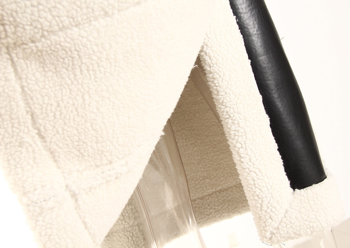 Women’s Color Contrast Patchwork Long Overcoat – Autumn Winter