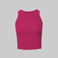 Knitted Vest Women Summer Solid Color Slim Thread Inner Wear Blouse Short Vest - Modestly Vogue 
