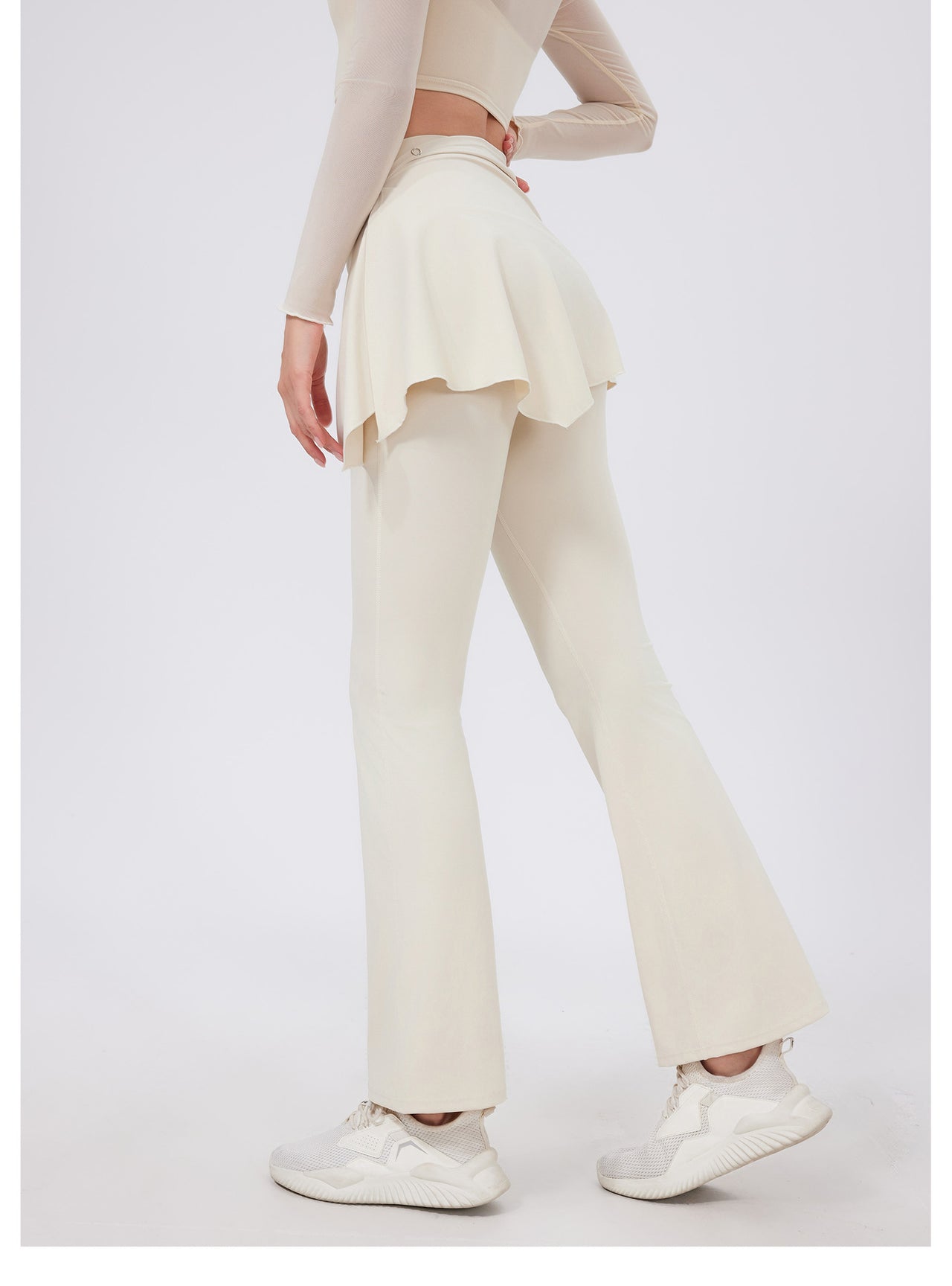 Yoga Pants with Skirt | One-Piece Modest Fitness Leggings - Modestly Vogue 