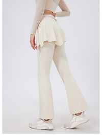 Yoga Pants with Skirt | One-Piece Modest Fitness Leggings - Modestly Vogue 