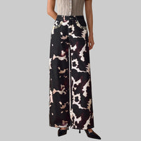 Pearl Lace Pockets Printed Denim Trousers Jeans - Modestly Vogue 