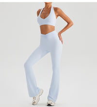 Nude Feel High Waist Yoga Pants – Hip Lift Bell Bottom Fitness Pants