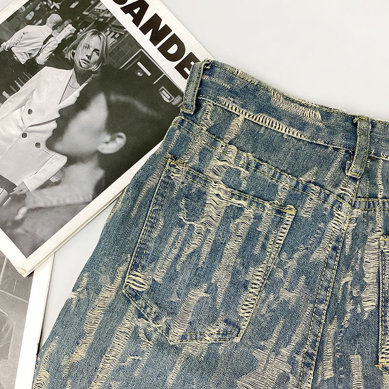 Retro High Street Tassel Skinny Jeans - Modestly Vogue 