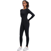Seamless Knitted Outdoor Cycling Clothing Sports Yoga Long Sleeve Shapewear Ski Sports Sets - Modestly Vogue 