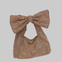 Elegant Bow Trend Shiny Rhinestone Bag Tote Shoulder Bag - Modestly Vogue 