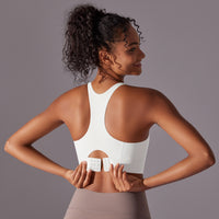 High Strength Yoga Bra – Seamless Push-Up Vest with Beauty Back