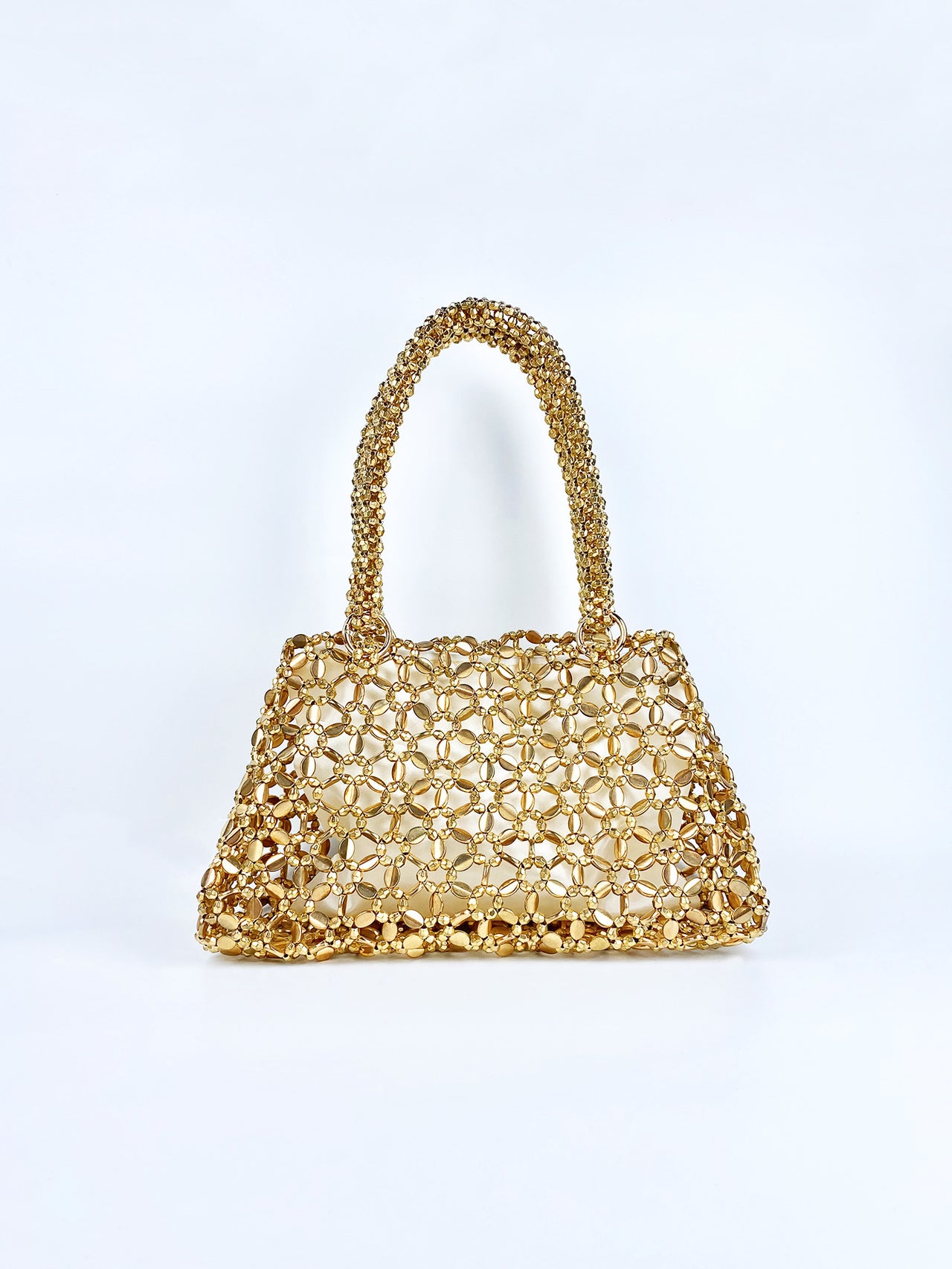 Handmade Pearl Woven Tote Bag – Hollowed Underarm Handbag