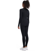 Seamless Knitted Outdoor Cycling Clothing Sports Yoga Long Sleeve Shapewear Ski Sports Sets - Modestly Vogue 