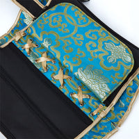 Blue Bronzed Color Tie Back Corset Bustier Top - Modestly Vogue 