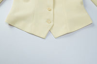 Women Clothing Autumn Elegant Cardigan Button Small Blazers Slim Solid Color Coat - Modestly Vogue 