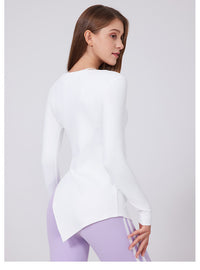 Slim Fit Long Sleeve Slimming Top for Women – Quick Drying Yoga & Workout Shirt