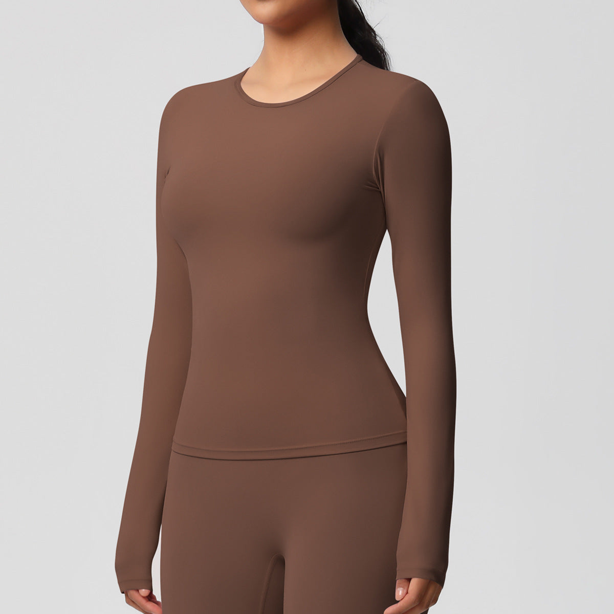 Nude Feel Brushed Slimming High-Strength Yoga & Running Long Sleeve