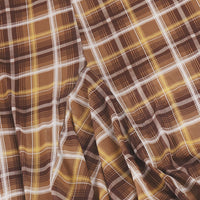 Retro Patchwork Plaid A line Long Skirt