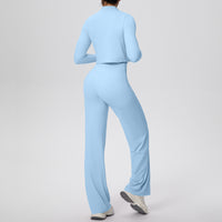 Women’s 3-Piece Sports Set | Zip Jacket, Halter Top & Pants