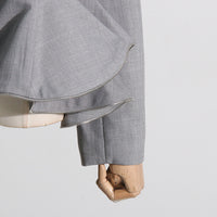 Elegant Double Breasted Ruffled Waist Short Blazer - Modestly Vogue 