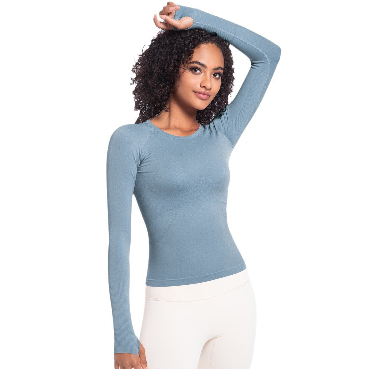 Women’s Long Sleeve Round Neck Fitness Yoga Running Top