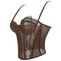 Women’s Lace Camisole with Built-In Bra and Pads