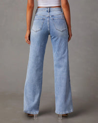 Blue Denim Trousers Denim Trousers Jeans - Modestly Vogue 