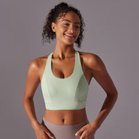 High Strength Yoga Bra – Seamless Push-Up Vest with Beauty Back