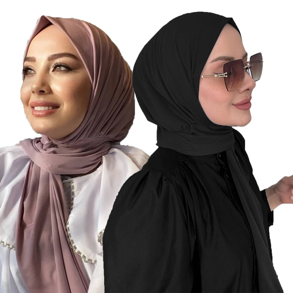 Ready-To-Wear Fastener Instant Hijab – Full Coverage Muslim Scarf - Modestly Vogue 