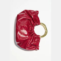 RUCHED HANDBAG, Fashionable Metal Handle Clutches, Handbag Purse - Modestly Vogue 