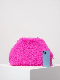 Fuzzy Fur Clutch Bag Purse - Modestly Vogue 