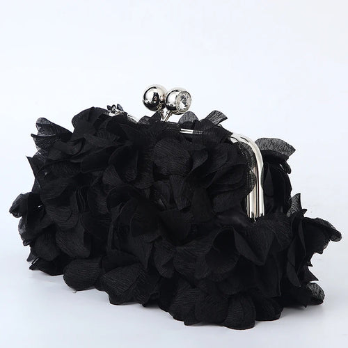 Flower Dinner Purse Designer Floral Chain Crossbody Bride Handbag - Modestly Vogue 