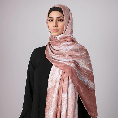 New Women's Watercolor Hijab Scarf Bandana Headband Vintage Luxury - Modestly Vogue 