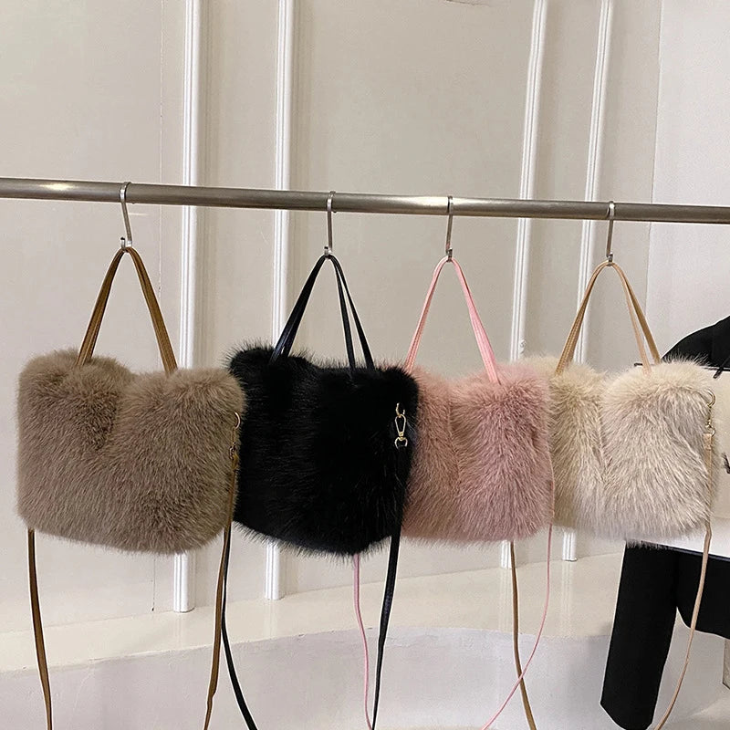 Faux Fur Tote Bag | Plush Luxury Women’s Handbag - Modestly Vogue 