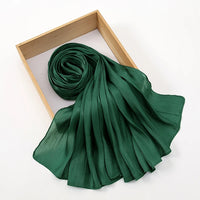 Solid Color Silk Satin Hijab – Luxury Shimmer Scarf for Modest Style - Modestly Vogue 