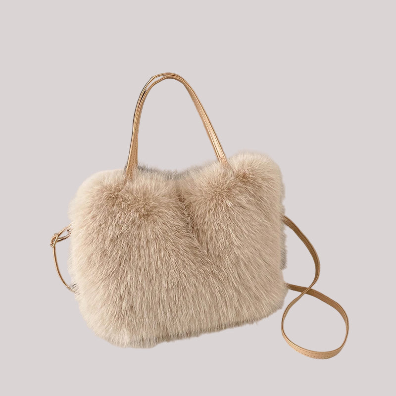 Faux Fur Tote Bag | Plush Luxury Women’s Handbag - Modestly Vogue 
