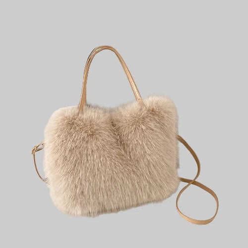 Faux Fur Tote Bag | Plush Luxury Women’s Handbag - Modestly Vogue 