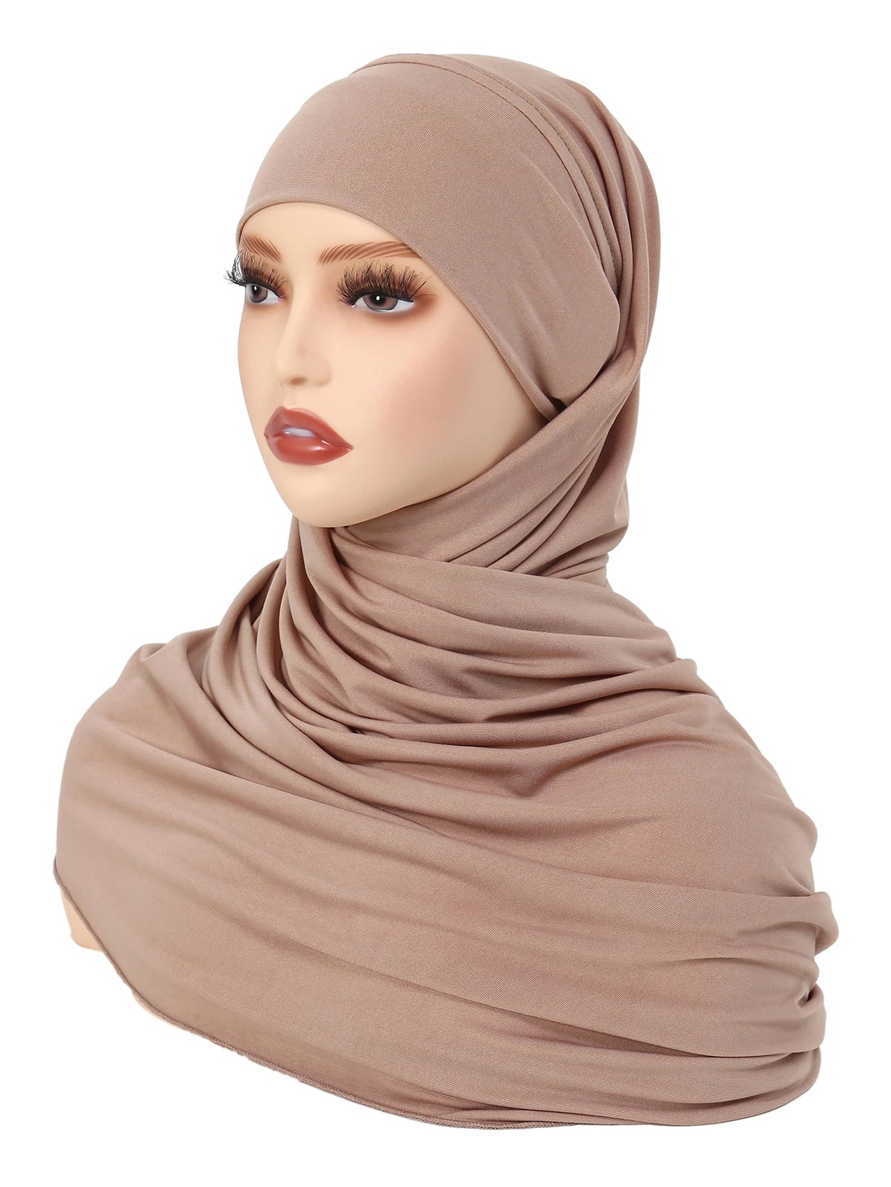 Crystal Hemp Women's Hijab Solid Color Muslim Ladies Turban Soft - Modestly Vogue 