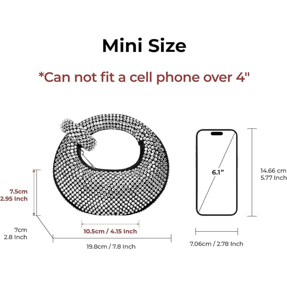 Crystal Mini Handbag for Special Occasions | Luxury Vegan Handbag - Modestly Vogue 
