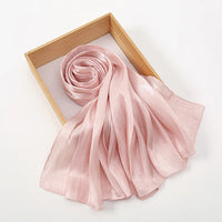Solid Color Silk Satin Hijab – Luxury Shimmer Scarf for Modest Style - Modestly Vogue 