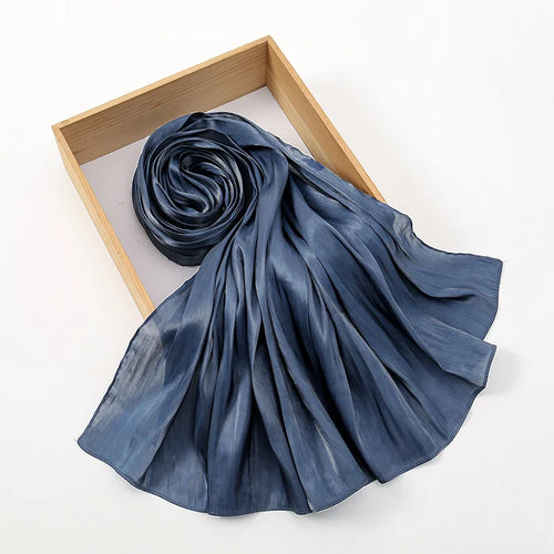 Solid Color Silk Satin Hijab – Luxury Shimmer Scarf for Modest Style - Modestly Vogue 