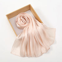 Solid Color Silk Satin Hijab – Luxury Shimmer Scarf for Modest Style - Modestly Vogue 