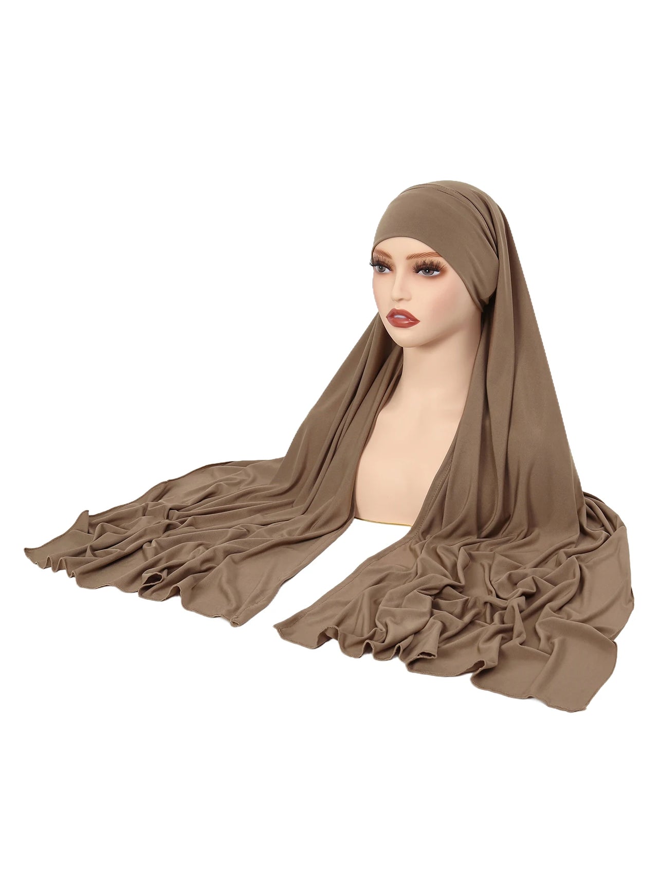 Crystal Hemp Women's Hijab Solid Color Muslim Ladies Turban Soft - Modestly Vogue 