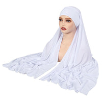Crystal Hemp Women's Hijab Solid Color Muslim Ladies Turban Soft - Modestly Vogue 