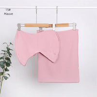 2pc/set Plain Chiffon Hijab Scarf With Stretchy Modal Cotton Turban - Modestly Vogue 