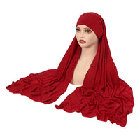 Crystal Hemp Women's Hijab Solid Color Muslim Ladies Turban Soft - Modestly Vogue 