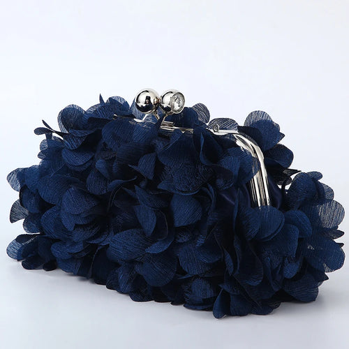 Flower Dinner Purse Designer Floral Chain Crossbody Bride Handbag - Modestly Vogue 