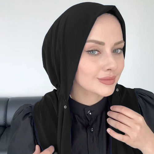 Ready-To-Wear Fastener Instant Hijab – Full Coverage Muslim Scarf - Modestly Vogue 